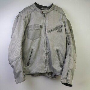 Speed and Strength Washed Canvas Motorcycle Jacket Gray Men's Size 2XL Full Armo